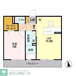 メゾンあい 1LDKの間取図画像
