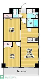 FOUR SIDE さくら公園前 2LDKの間取図画像