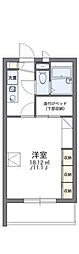レオパレス蘇我加藤 1Kの間取図画像