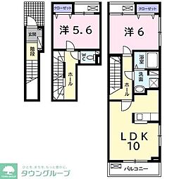 カーサファミリア 2LDKの間取図画像