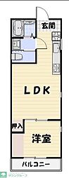 like星久喜B棟 1LDKの間取図画像