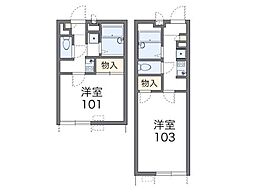 レオパレスコンフォートガーデン 1Kの間取図画像