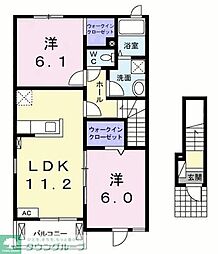 コーポデージー 2LDKの間取図画像