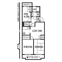 ベイコート幕張本郷 3LDKの間取図画像