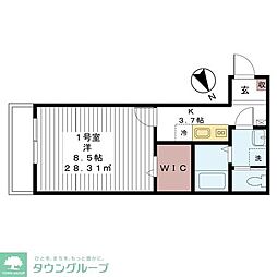 AJ津田沼3 1Kの間取図画像