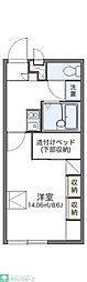 レオパレスアクシス 1Kの間取図画像