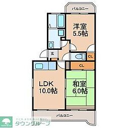 ハイツおゆみ野2 2LDKの間取図画像