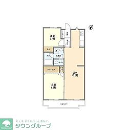 セントラルパーク幕張本郷 2LDKの間取図画像