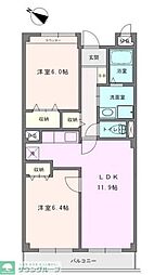 アビタシオン 2LDKの間取図画像