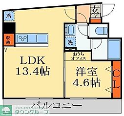 MAJESTIC千葉みなと 1LDKの間取図画像