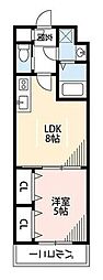 LUCRAS 1DKの間取図画像