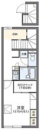 レオパレスエヴァンス 1Kの間取図画像