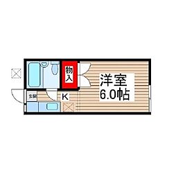 TKハウス 1Kの間取図画像
