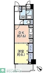 ダイアパレス西巣鴨2 1DKの間取図画像