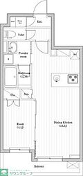 ハーモニーレジデンス西巣鴨 1LDKの間取図画像