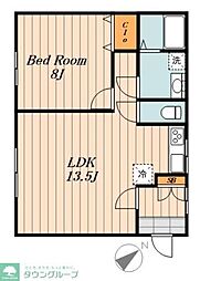 三柴ハウス 1LDKの間取図画像