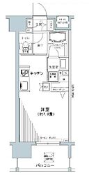 パークキューブ板橋本町 1Kの間取図画像