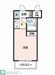 スカイコート池袋5 ワンルームの間取図画像