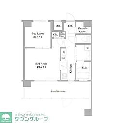Bシティアパートメントイタバシノース 1DKの間取図画像