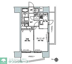 パークキューブ板橋本町 1DKの間取図画像
