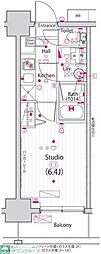 ガーラ・グランディ川口並木 1Kの間取図画像