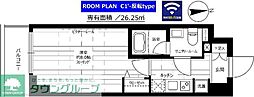グランドコンシェルジュ池袋本町イースト 1Kの間取図画像