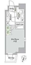 アーバンパーク西巣鴨WEST 1Kの間取図画像