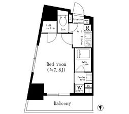 ParkCube新板橋 1Kの間取図画像
