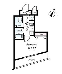 Le-lion板橋プレミアムコート 1Kの間取図画像