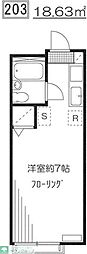 ドミール・ハイツ 1Kの間取図画像