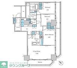 パークアクシス滝野川ラブリーズ 3LDKの間取図画像