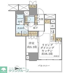 Ｂｒｉｌｌｉａ　Ｔｏｗｅｒ　池袋　Ｗｅｓｔ 16階1LDKの間取り