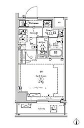 ＢＰＲレジデンス大山 2階1Kの間取り