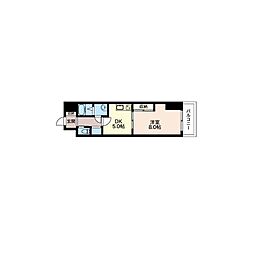 都営三田線 板橋区役所前駅 徒歩5分の賃貸マンション 7階1DKの間取り