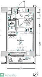 アンベリール王子II 3階1Kの間取り