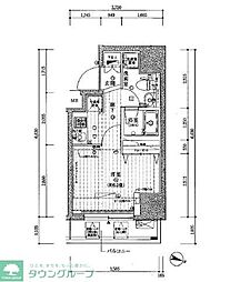 プレール・ドゥーク板橋本町II 2階1Kの間取り