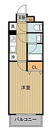 クレヴィスタ板橋志村 2階1Kの間取り