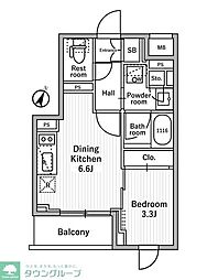 ｎｉｄｏ　ＭＯＴＯＨＡＳＵＮＵＭＡ 4階1DKの間取り