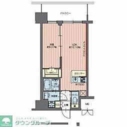 プレジオ川口 1LDKの間取図画像