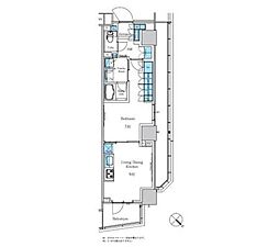 パークアクシス滝野川ラブリーズ 1LDKの間取図画像