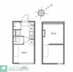 ハーモニーテラス志村 ワンルームの間取図画像