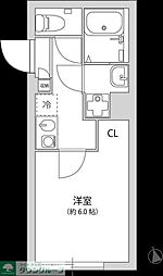 グランパーク大山 1Kの間取図画像
