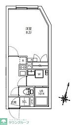 MAXIV CITY板橋区役所前 ワンルームの間取図画像