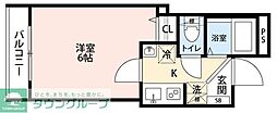 グランクオール西巣鴨 1Kの間取図画像
