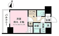 JR東海道本線 平塚駅 徒歩8分の賃貸マンション 3階1Kの間取り