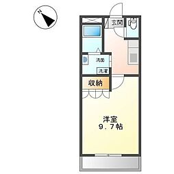 JR相模線 寒川駅 徒歩2分の賃貸マンション 1階1Kの間取り