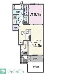 セトルエクセラ 1LDKの間取図画像