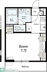 リブリ・FEEL-M.湘南5 1Kの間取図画像