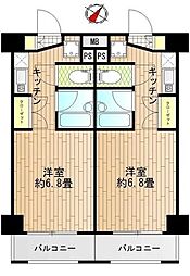 エクセラ大船 ワンルームの間取図画像