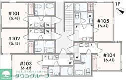 アザーレ・コラージュ東海大学前 1Kの間取図画像